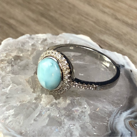 Larimar Sterling Silver Ring - Picture 6 of 12